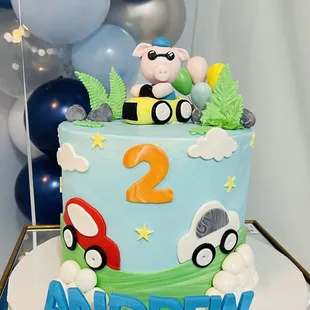 a birthday cake for a 2 year old boy