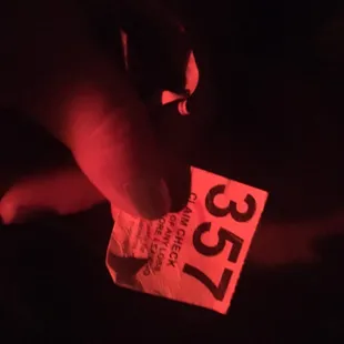 Bag check number