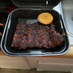Q barbecue half 1/2 Rack Rib