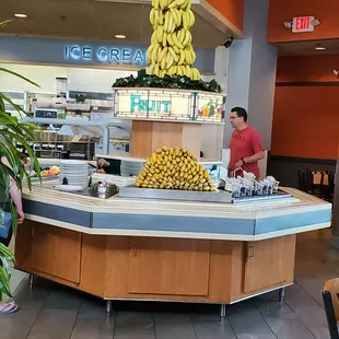 Have a banana, apple, ice cream, cookies, and other treats too