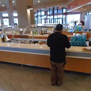 Large and impressive salad bar area...