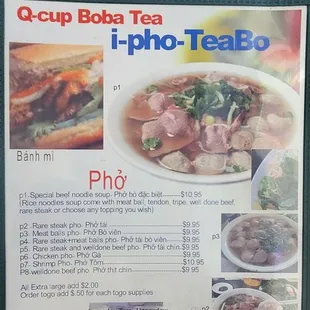 Full menu pics