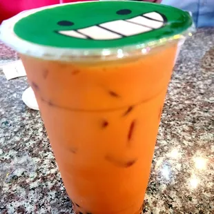 Boba thai tea - the classic