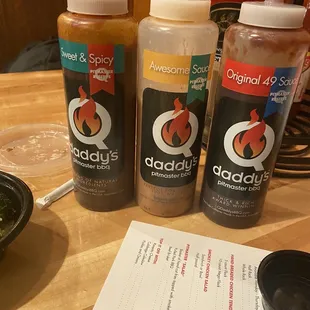 Sauce choices