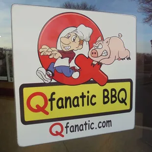 Cool logo and graphics in the front window.