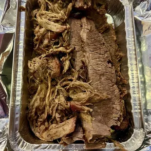 Brisket and Pulled Pork
