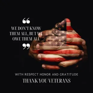 Thank you, Veterans.
Q Hospice Recognizes your service. 
QHospice.com