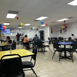 Spacious dining area.