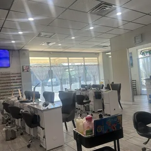 The view from the pedicure chair