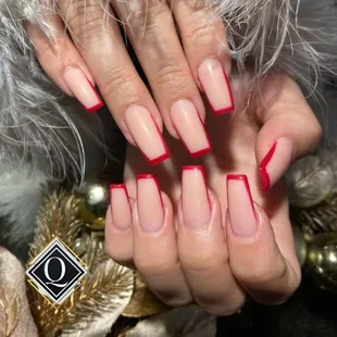 Christmas nails Q Nails Spa