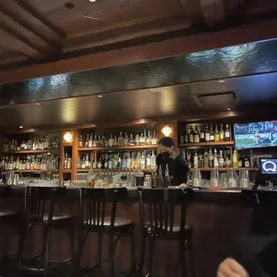 Bar Area. Very cute and the lighting is dimmed for dinner. Great ambience!
