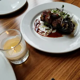 Goat Cheese Stuffed Dates Wrapped