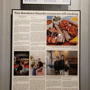 the front page of the newspaper
