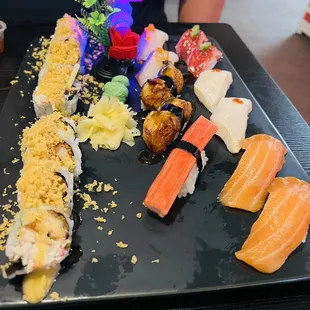 sushi deluxe with iphone 8. everything is fresh!!!