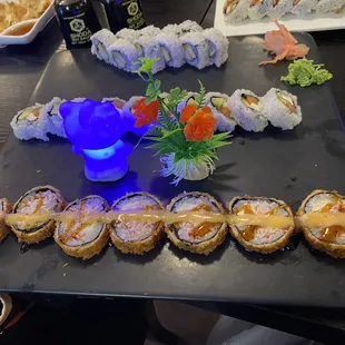 This is the 3 roll lunch special. The Schertz tool with the Philadelphia roll and the California roll.