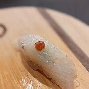 a piece of sushi