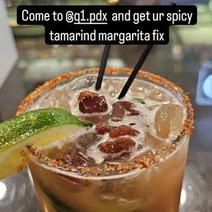 Spicy tamarind margarita