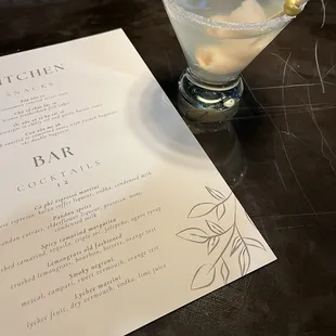 Lychee Martini is a must!