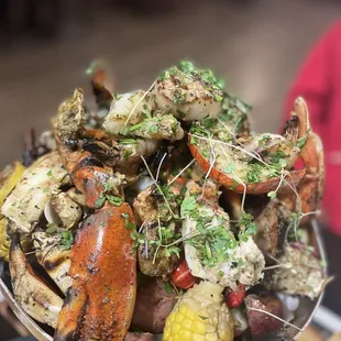 Grilled Seafood Platter ( be mindful when purchasing out of season shell fish)