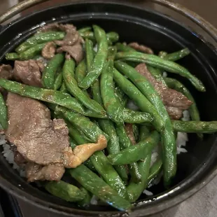 Goncho Beef with Green Beans Lunch