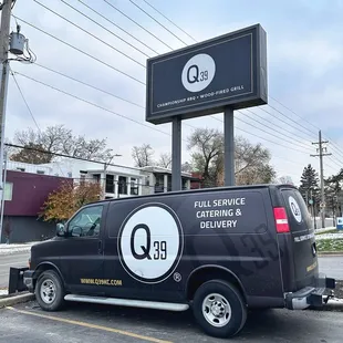 Street sign &amp; delivery(?) van