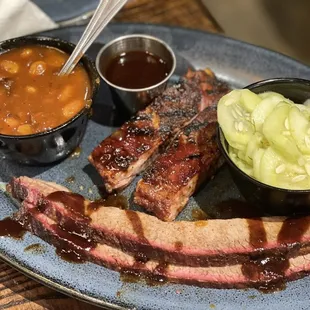 Ribs and  brisket combo