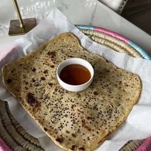 Chapati with honey