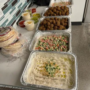 a variety of food items