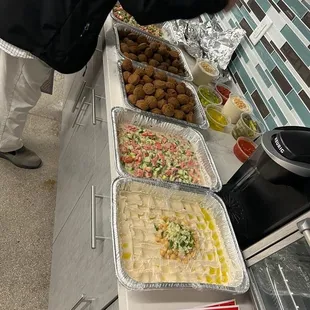 a man preparing food