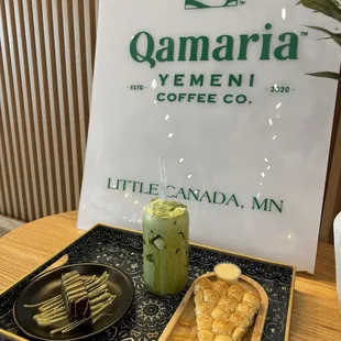 Dubai chocolate + honeycomb + matcha