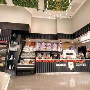 the interior of a coffee shop