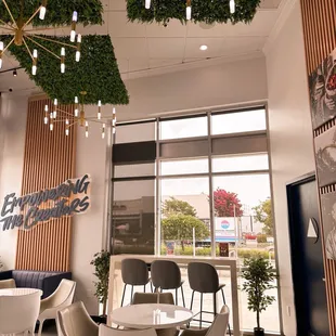 the interior of a coffee shop