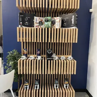 Cute display area with merch.