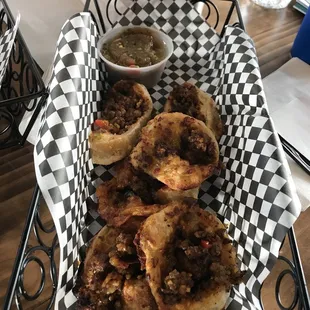 a basket of fried food
