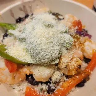 Partner had a shrimp bowl that she enjoyed