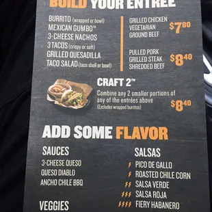 Front menu