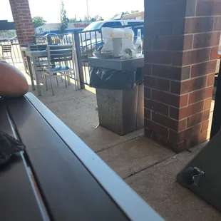 Trash can over flowing