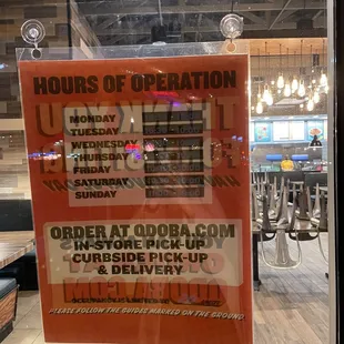 hours of operation