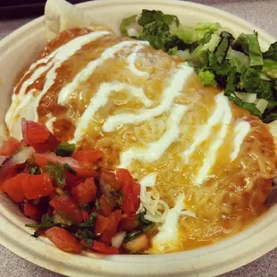 Smothered burrito.