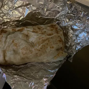 Mac and queso brisket burrito not the right size