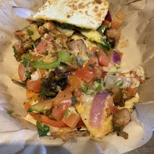 Our quesadilla, they could care less!