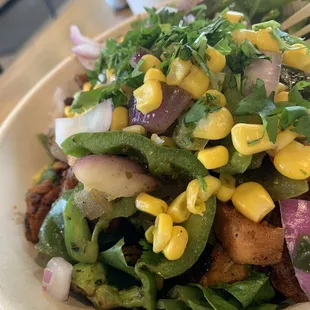 salad with chicken &amp; fixin's