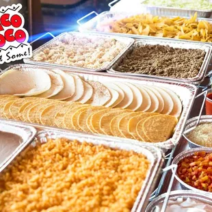 a variety of food items