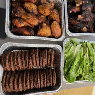 a variety of food items