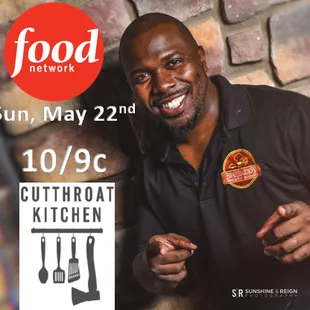 Sunday, May 22nd  10/9c Cutthroat Kitchen Tune IN