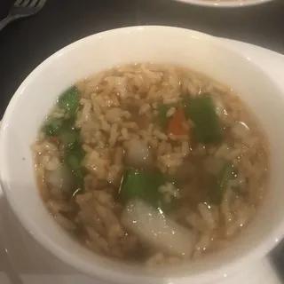 Vegetarian Sizzling Rice Soup