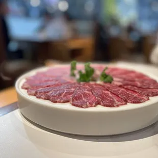 a closeup of a piece of beef