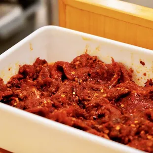 The spicy beef