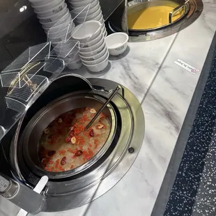 Dessert bar with popular Chinese dessert soups.