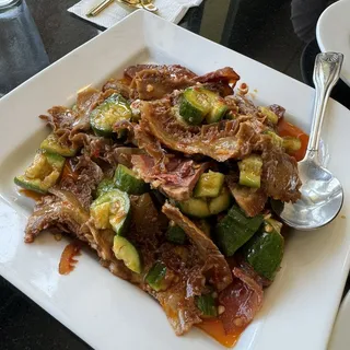 Beet Tripe with Hot Sauce